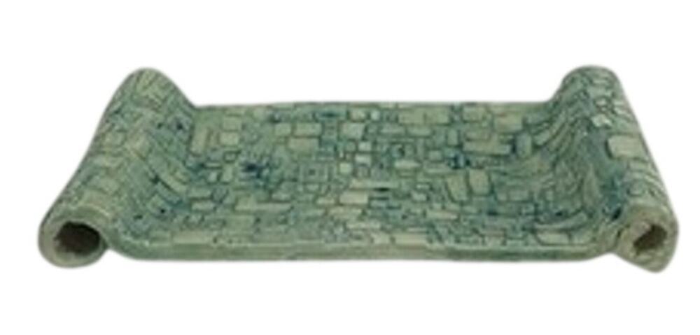 STUDIO ART POTTERY Trinket Tray Dish Turquoise Textured